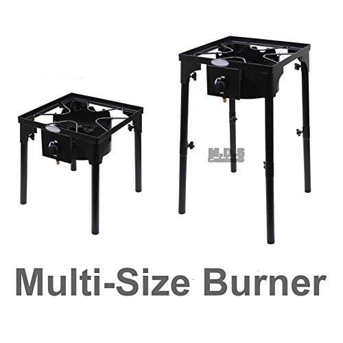  M.D.S Cuisine Burner with Multi Size Stand Big Propane Burner Outdoor Heavy Duty Metal New