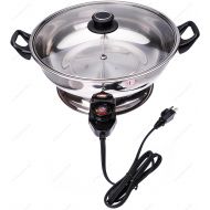 M.V. Trading Shabu Shabu Hot Pot, Electric Mongolian Hot Pot With Divider