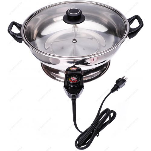  M.V. Trading Shabu Shabu Hot Pot, Electric Mongolian Hot Pot With Divider