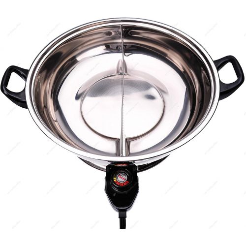  M.V. Trading Shabu Shabu Hot Pot, Electric Mongolian Hot Pot With Divider