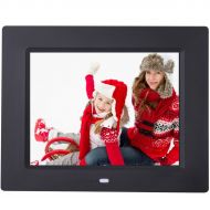 M12 Costway 8 inch Digital Photo Frame IPS LCD Screen Calendar Clock Function MP3 Photo Video with Remote Control