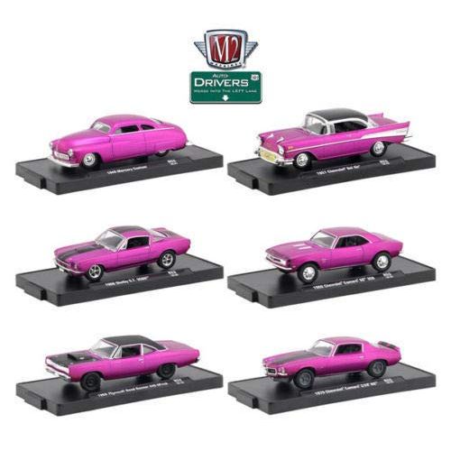  M2 Machines New DIECAST Toys CAR M2 MACHINES 1:64 AUTO-Drivers Release 53 - Satin Pink Assortment Set of 6 11228-53