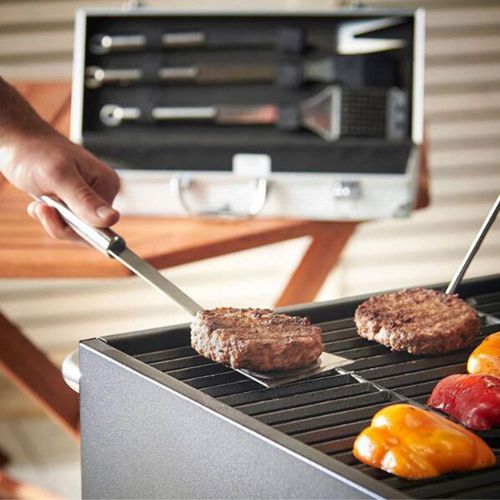  M3M 20 Outdoor BBQ Tools, Stainless Steel Baking Utensils, Fork Shovel Clip Brush Set, Multi-Function Portable Family Friend Picnic Camping Barbecue Tool,9