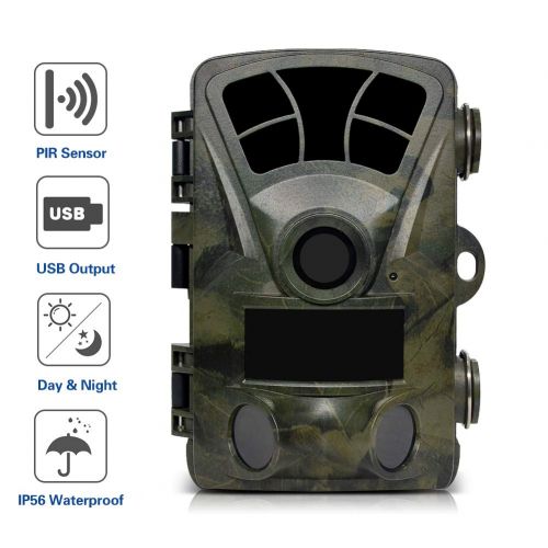  M3M Hunting Tracking Camera 1080P 16MP with Infrared Night Vision 2.4 Inch Color Screen 0.2 Seconds Camera Speed Applicable to Wildlife Surveillance Camouflage