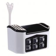 M3M Multifunctional Kitchen Storage Boxes Seasoning Box Household Kitchen Shelf Rack Sauce Storage Box with Lid Kitchen Accessories,White