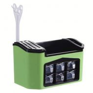 M3M Multifunctional Kitchen Storage Boxes Seasoning Box Household Kitchen Shelf Rack Sauce Storage Box with Lid Kitchen Accessories,Green