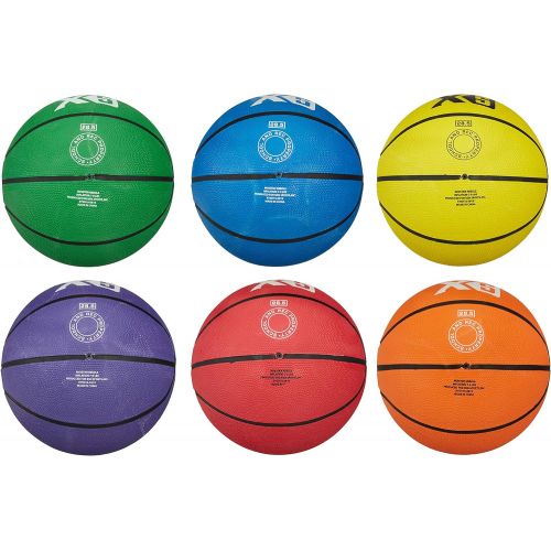  MacGregor Multicolor Basketballs (Set of 6) - Intermediate Size (28.5)