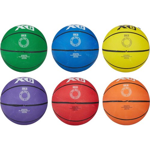  MacGregor Multicolor Basketballs (Set of 6) - Official Size (29.5)