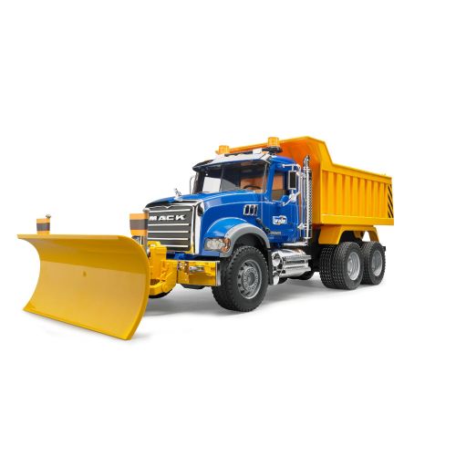  Bruder Toys Mack Granite 1:16 Play Snow Plow Dump Truck with Front Blade | 02825