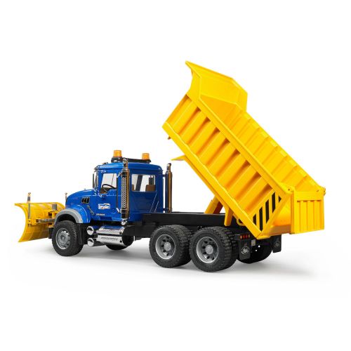  Bruder Toys Mack Granite 1:16 Play Snow Plow Dump Truck with Front Blade | 02825