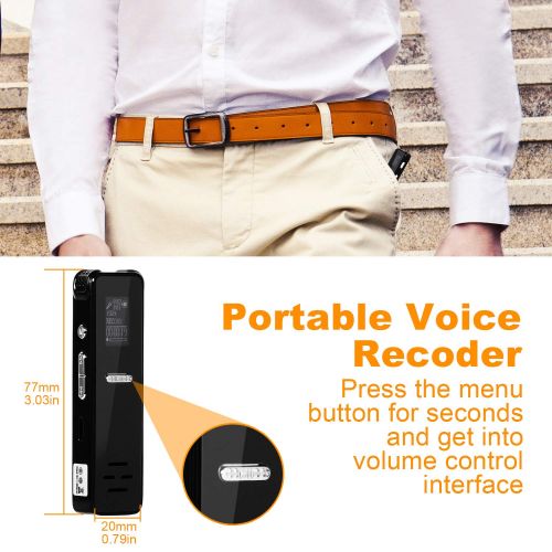  [아마존베스트]HDPlayer 32GB Digital Voice Recorder Voice Activated Dictaphone, Portable USB Rechargeable HD Audio Recorder with Playback, Mini Tape Recorder for Lectures/Meetings/Interviews/Class, MP3 Pl