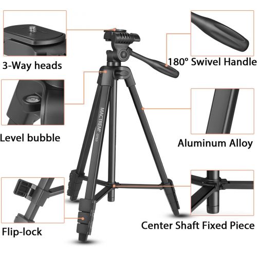  [아마존베스트]Mactrem Tripod for Mobile Phone Smartphone GoPro Mobile Phone Tripod Holder Aluminium Tripod Black