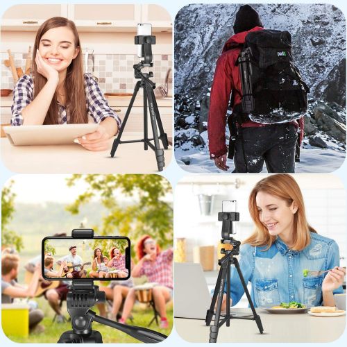  [아마존베스트]Mactrem Tripod for Mobile Phone Smartphone GoPro Mobile Phone Tripod Holder Aluminium Tripod Black