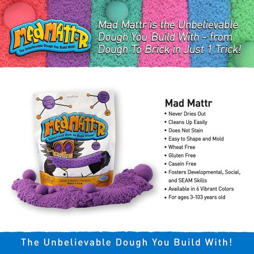 [아마존베스트]Mad Mattr Super-Soft Modelling Dough Compound that Never Dries Out, 10 Ounces, Red