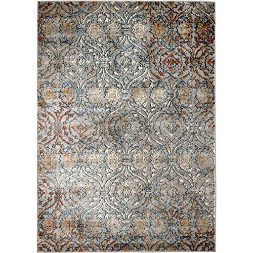  MADISON COLLECTION 1F-IM86-BFMZ 409 Modern Abstract Trellis Area Clearance Soft and Durable Pile. Size Option , 1.10 x 2.11 Scatter Rug Door Mat