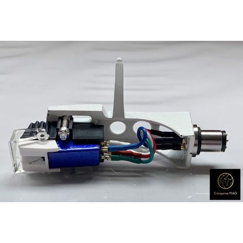  MAG Cartridge and Stylus, needle with mounting bolts and white Headshell for Technics SL-1200, SL-1210, SL-1600, SL-1610, SL-1700, SL-235, SL-23A, SL-B2, SL-B202, SL-B205, SL-B3