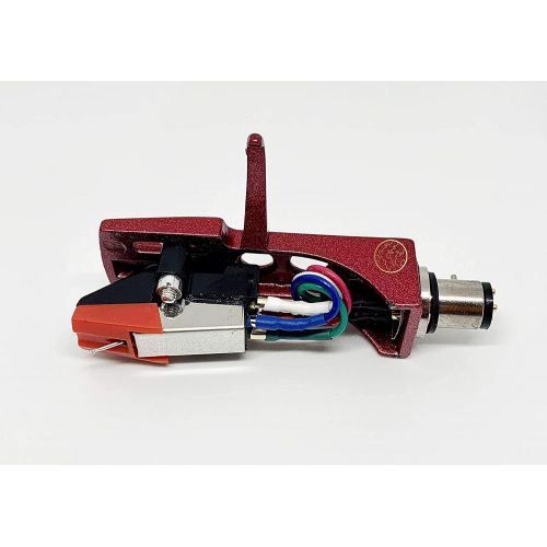  MAG Red Headshell, mount, cartridge and stylus, elliptical needle for Kenwood KD-2070, KD-5077, KD-550, KD-3100, KD-2055, L07D, KD-3077, KD-600, KD-500, PU-400