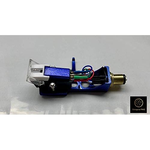  MAG Cartridge and Stylus, needle with mounting bolts And Blue Headshell for Technics SL-D1, SL-D1K, SL-D2, SL-D202, SL-D205, SL-D2K, SL-1400, SL-1401, SL-1410, SL-1500, SL-1510, SL-Q20