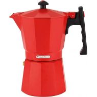 MAGEFESA ® Colombia Red Stovetop Espresso Coffee Maker, 6 cups / 10 oz, make your own home italian coffee with this moka pot cuban coffee, made in extra thick aluminum, safe and easy to use, cafe