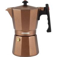 MAGEFESA ® Colombia Brown Stovetop Espresso Coffee Maker, 6 cups / 10 oz, make your own home italian coffee with this moka pot cuban coffee, made in extra thick aluminum, safe and easy to use, cafe