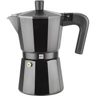 MAGEFESA ® Kenia Noir Stovetop Espresso Coffee Maker, 3 cups / 5 oz, make your own home italian coffee with this moka pot cuban cooffe, made in black enamelled aluminum, safe and easy to use, cafe