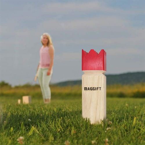  MAGGIFT Kubb Game Set Backyard Game Set Outdoor Game Set with Carrying Bag