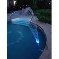 Magic Pool Fountain is Water Powered! No battery or cords needed. Installs in seconds by hand in standard 1.5 inch pool jet. No tools required. Bright LED lights change colors and