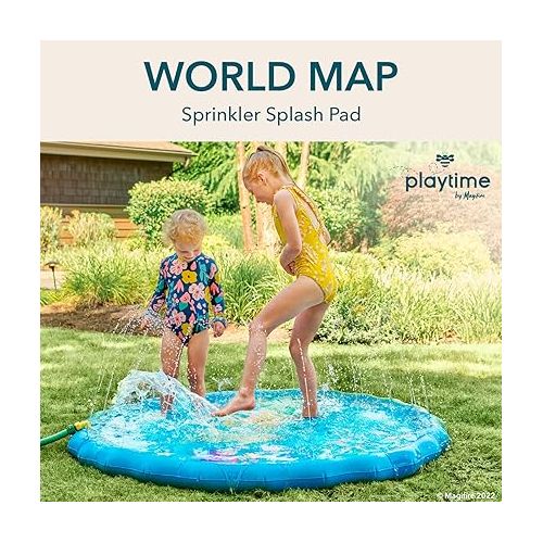  Magifire Sprinkler Splash Pad for Toddlers 1-3, 59 In., Water Toys for Dogs, Kids, Outdoor Baby Toys Ideal for Playtime and Cooling Off Outside, Easy to Setup, Ideal for Summer and Backyard Activities