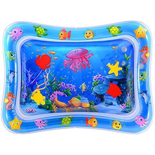  [아마존베스트]MAGIFIRE Tummy Time Baby Water Mat Infant Toy Inflatable Play Mat for 3 6 9 Months Newborn Boy Girl