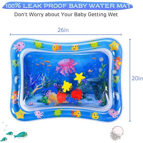  [아마존베스트]MAGIFIRE Tummy Time Baby Water Mat Infant Toy Inflatable Play Mat for 3 6 9 Months Newborn Boy Girl