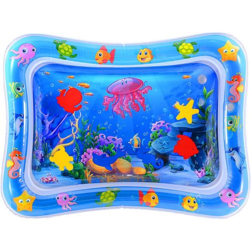  [아마존베스트]MAGIFIRE Tummy Time Baby Water Mat Infant Toy Inflatable Play Mat for 3 6 9 Months Newborn Boy Girl