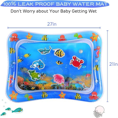  MAGIFIRE Tummy Time Baby Water Mat Infant Toy Inflatable Play Mat for 3 6 9 Months Newborn Boy Girl