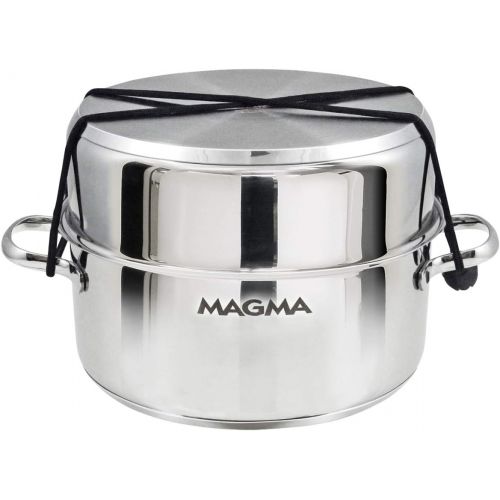  MAGMA Products, A10-360L-IND, 10 Piece Gourmet Nesting Stainless Steel Cookware Set, Induction Cooktops, Silver
