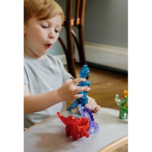  MAGNA-TILES Dinos 5-Piece Magnetic Construction Set, The ORIGINAL Magnetic Building Brand