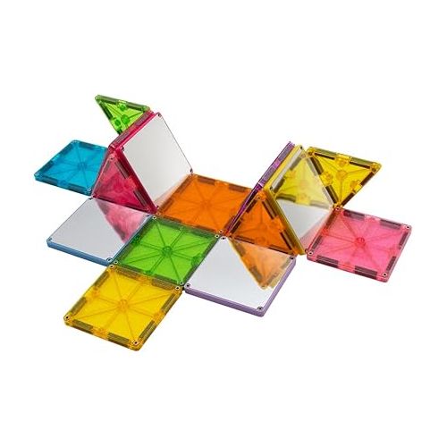  MAGNA-TILES Stardust 15-Piece Magnetic Construction Set, The ORIGINAL Magnetic Building Brand, 3-99 Years with 4 Mirrored Squares