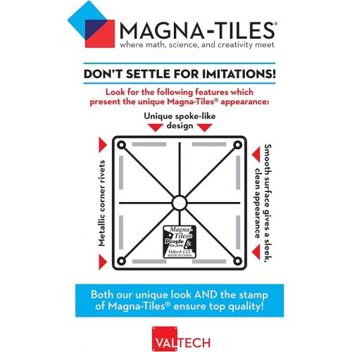  MAGNA-TILES Stardust 15-Piece Magnetic Construction Set, The ORIGINAL Magnetic Building Brand, 3-99 Years with 4 Mirrored Squares