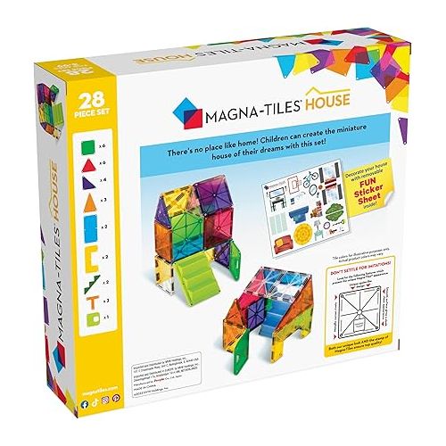  MAGNA-TILES House 28-Piece Magnetic Construction Set, The ORIGINAL Magnetic Building Brand