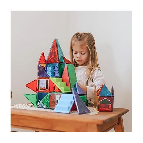  MAGNA-TILES House 28-Piece Magnetic Construction Set, The ORIGINAL Magnetic Building Brand