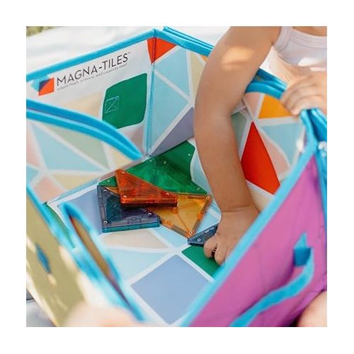  MAGNA-TILES Storage Bin Bundle 84-Piece Magnetic Construction Set, The ORIGINAL Magnetic Building Brand