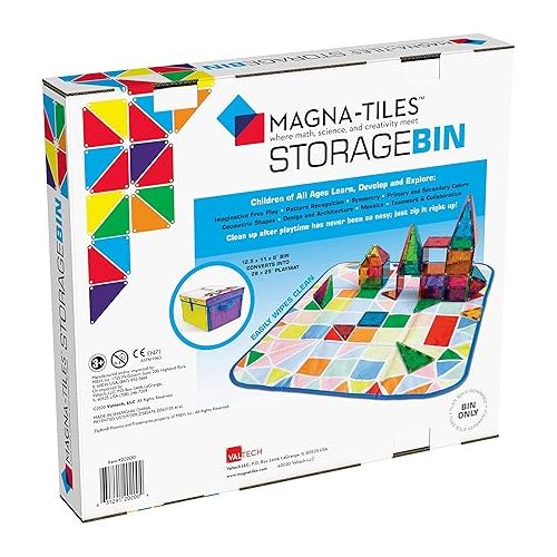  MAGNA-TILES Storage Bin & Interactive Play-Mat, The ORIGINAL Magnetic Building Brand
