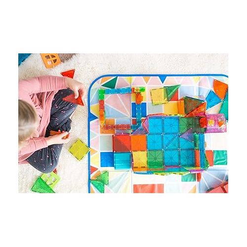  MAGNA-TILES Storage Bin & Interactive Play-Mat, The ORIGINAL Magnetic Building Brand