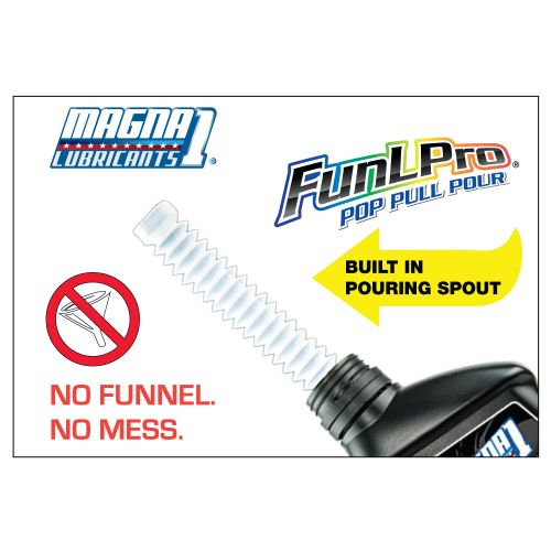  MAGNA1A LUBRICANTS (12 Pack) MAGNA1 10W-40 Powersports Full Synthetic, Flexible Spout, 1 Qt.