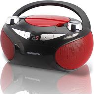 [아마존베스트]MAGNAVOX Magnavox MD6949 CD Boombox with AM/FM Radio & Bluetooth Wireless Technology - Red/Black