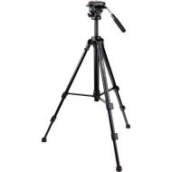 Magnus VT-300, Video Tripod System with Fluid Head, Extends to 64”, Max Load 15 lbs. Mid-Level Spreader, Replaceable Rubber Feet. Plus Quick Release plate, Pan Bar, Carry Case with