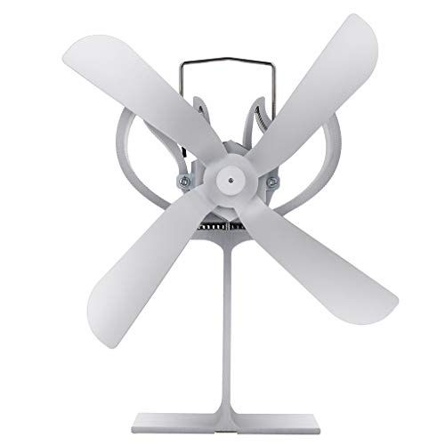  MAGOMAGOGO 4 Blades Heat Powered Stove Fan for Wood Fireplace Log Burner Quiet Eco Friendly