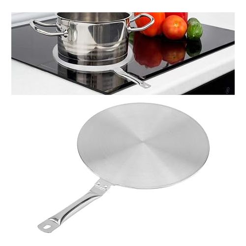  Heat Diffuser Plate, 9.44 Inch Cooking Induction Adapter Simmer Plate Stainless Steel Gas Stove Diffuser for Electric Cooker Induction