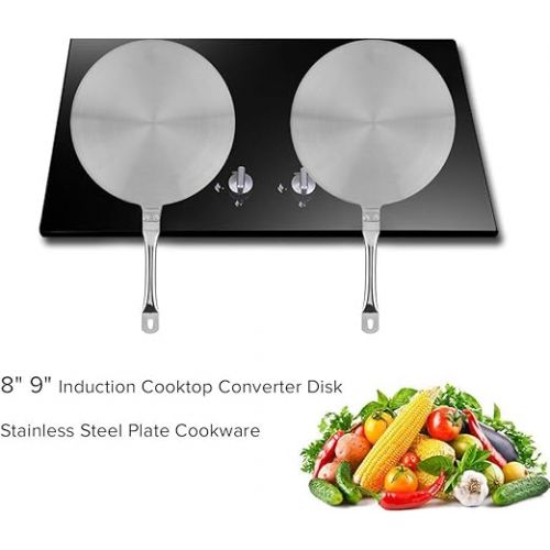  Heat Diffuser Plate, 9.44 Inch Cooking Induction Adapter Simmer Plate Stainless Steel Gas Stove Diffuser for Electric Cooker Induction