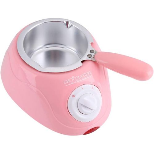  [아마존베스트]MAGT Electric Chocolate Melter,Durable Stainless Steel&Plastic Hot Chocolate Melting Pot Electric Fondue Melter Machine,Kitchen Tool With DIY Mould Set,EU Plug,19 X 14.5 X 10cm (Color :