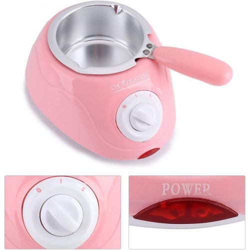  [아마존베스트]MAGT Electric Chocolate Melter,Durable Stainless Steel&Plastic Hot Chocolate Melting Pot Electric Fondue Melter Machine,Kitchen Tool with DIY Mould Set,US Plug,19 X 14.5 X 10cm (Color :