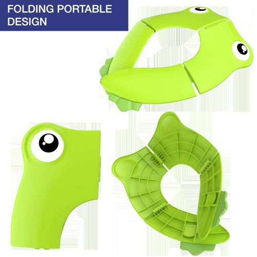  [아마존베스트]MAGTIMES Portable Folding Large Non Slip Silionce Pads Potty Training Seat for Kids Boys & Girls, Toddlers Toilet Seat, Recyclable Potty Seat Cover for Travel